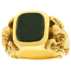 Antique Art Deco Gold Signet Ring