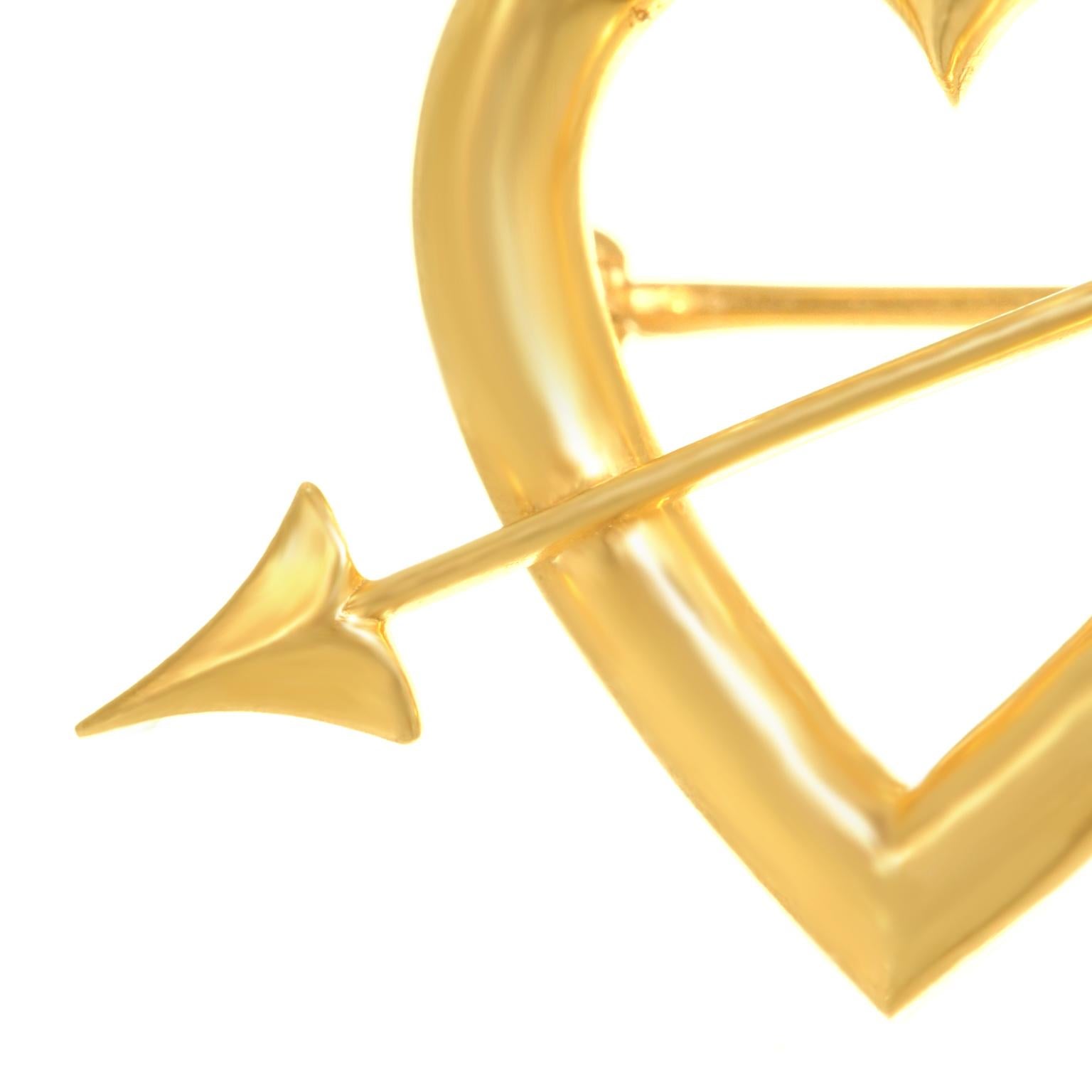 Art Deco Gold Sweet Heart Pin 5