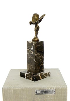 Art Deco Golden Bronze Spirit of Ecstasy Sculpture
