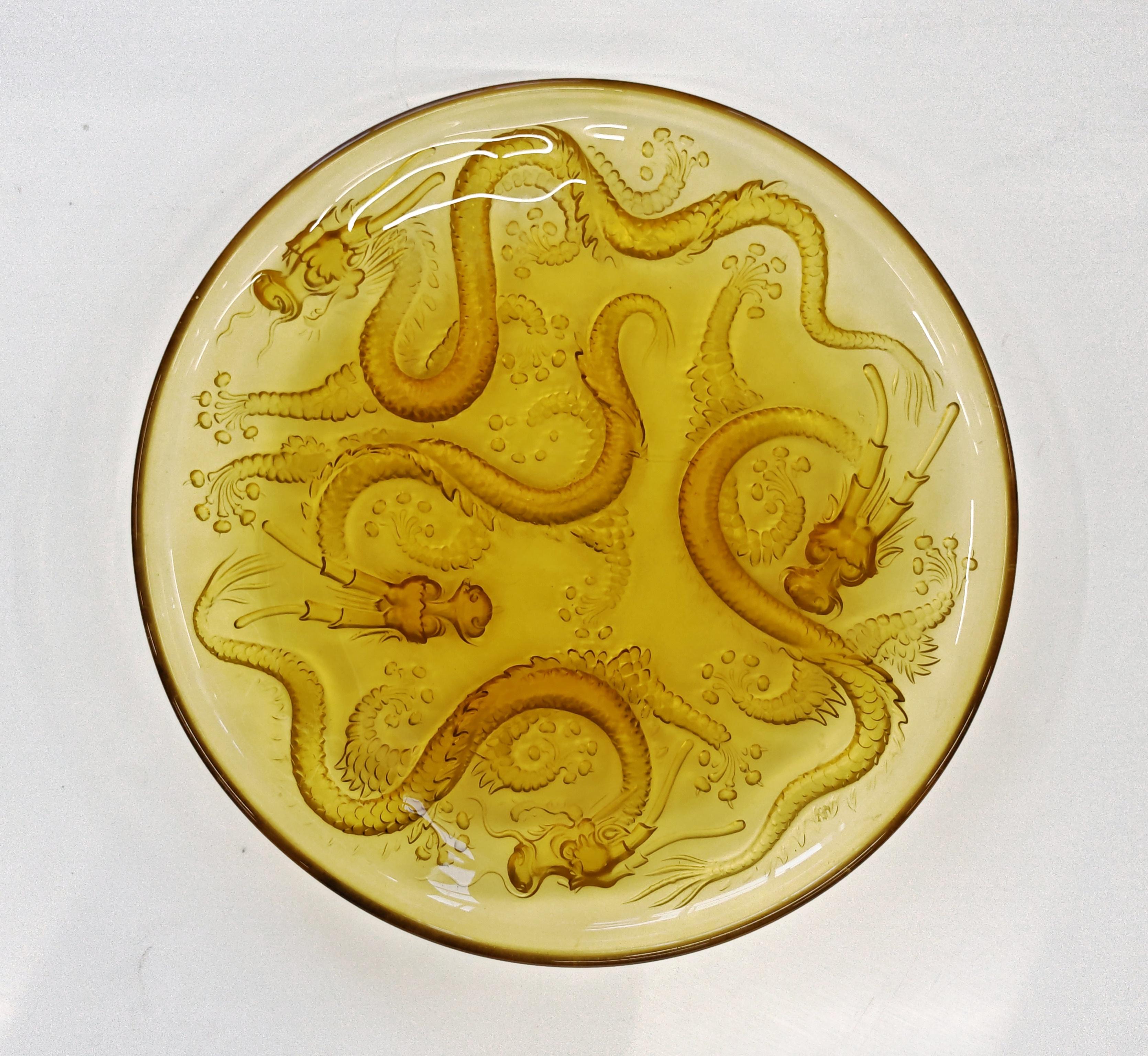 Goldener Art-Déco-Tafelaufsatz oder Schale aus Drachenglas, entworfen von Josef Inwald, 1930er Jahre im Zustand „Gut“ im Angebot in Beograd, RS