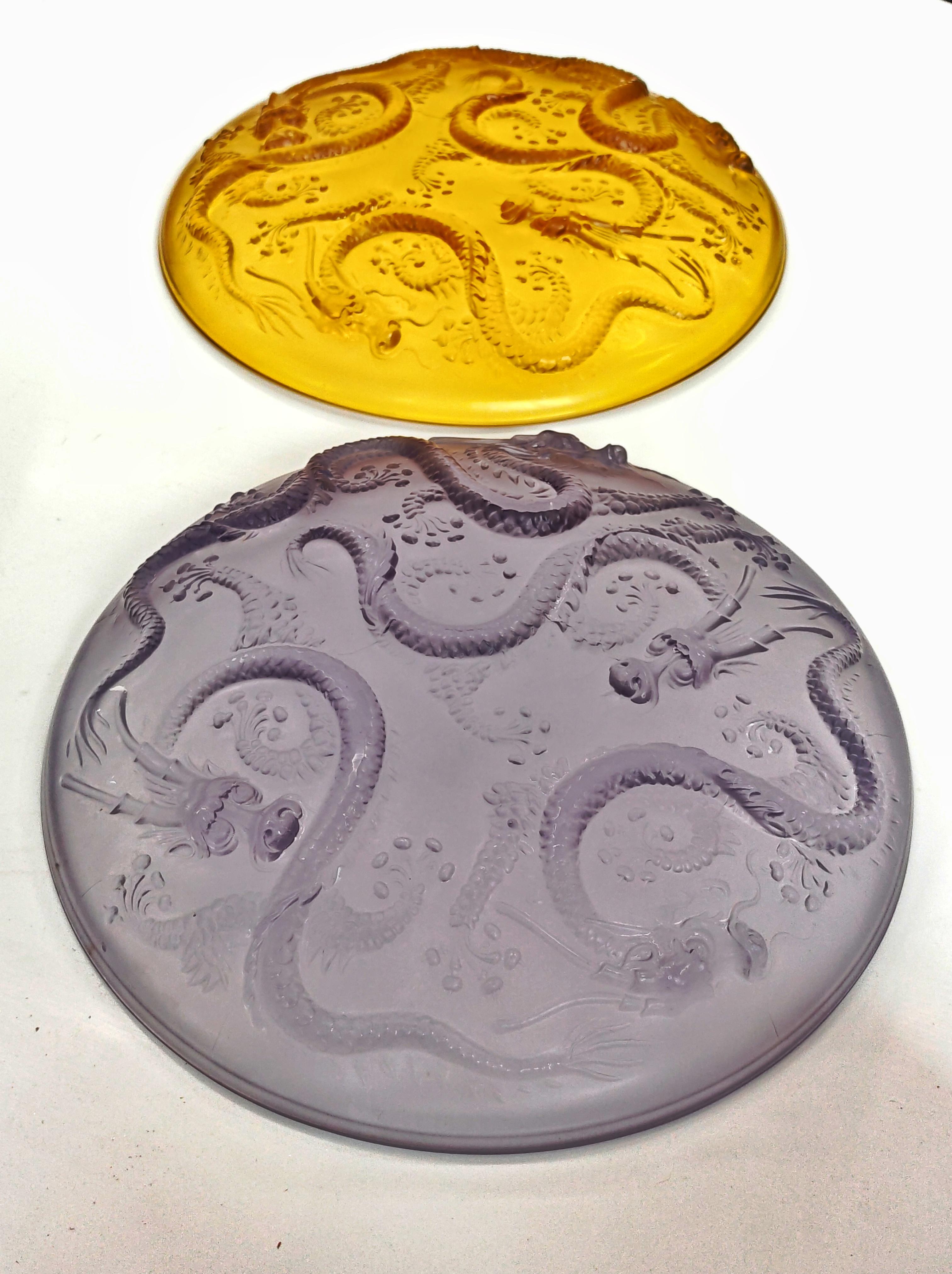Verre d'art Centre de table ou bol en verre doré Art Déco conçu par Josef Inwald, années 1930 en vente