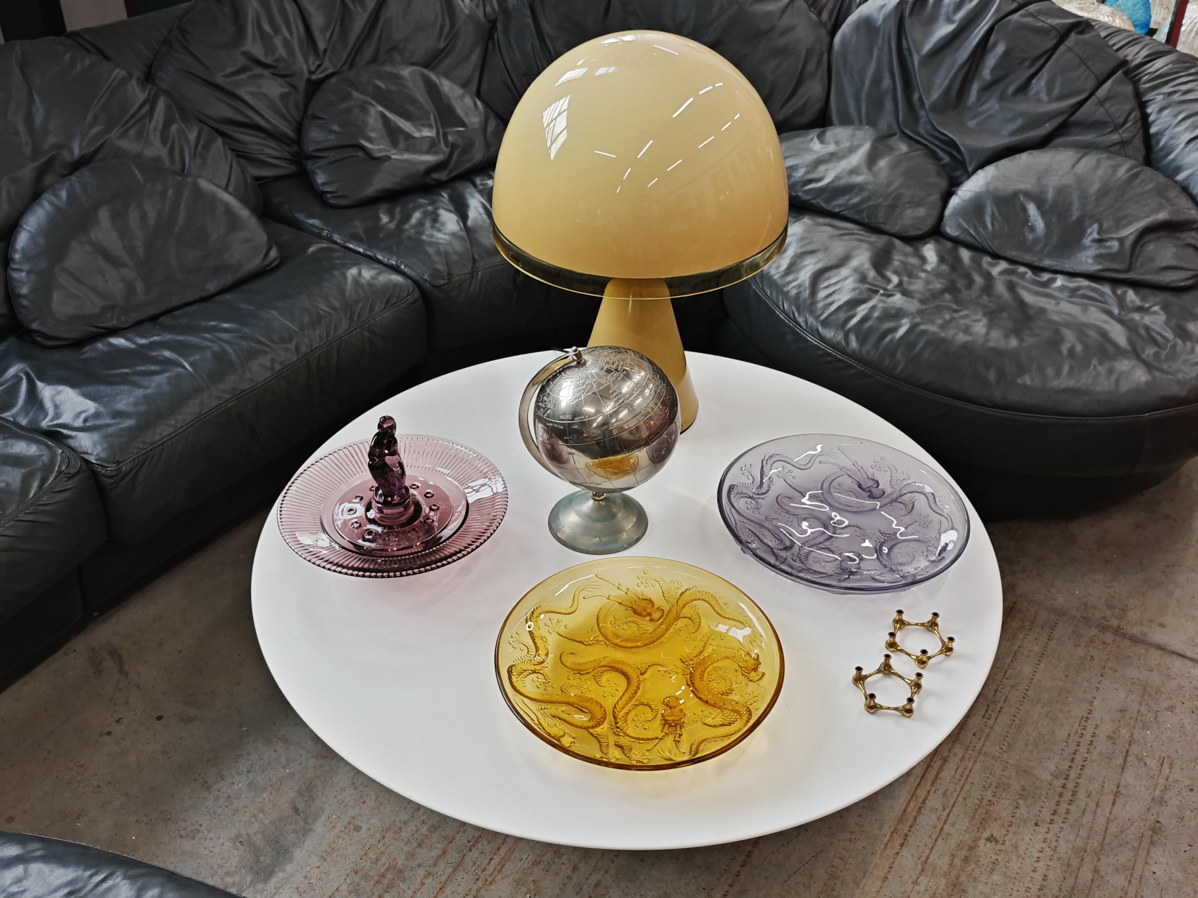 Centre de table ou bol en verre doré Art Déco conçu par Josef Inwald, années 1930 en vente 1