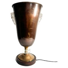 Art Deco Golden Metal Table Lamp 1930s