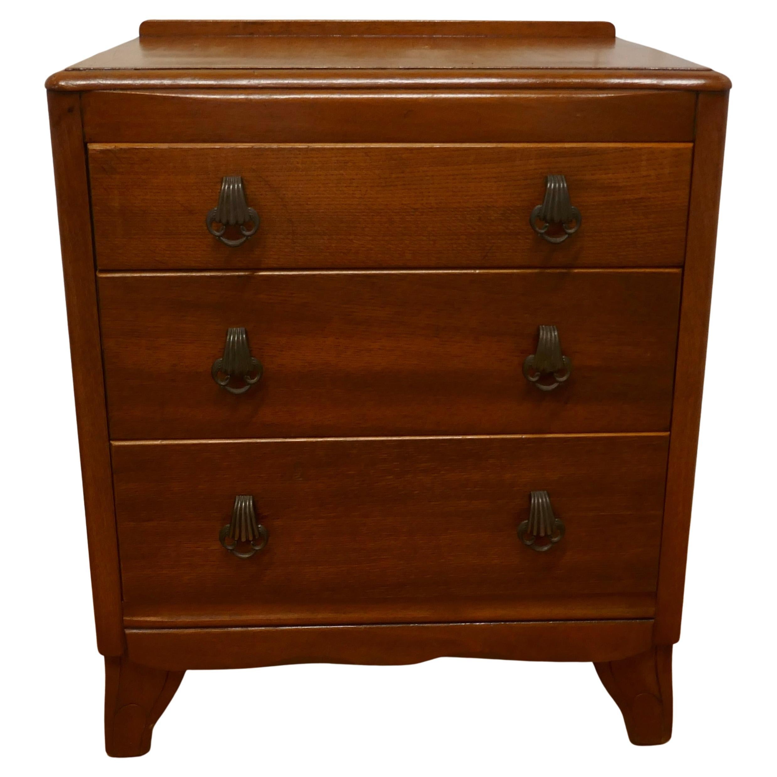 Art Deco Golden Oak Chest of Drawers by Lebus