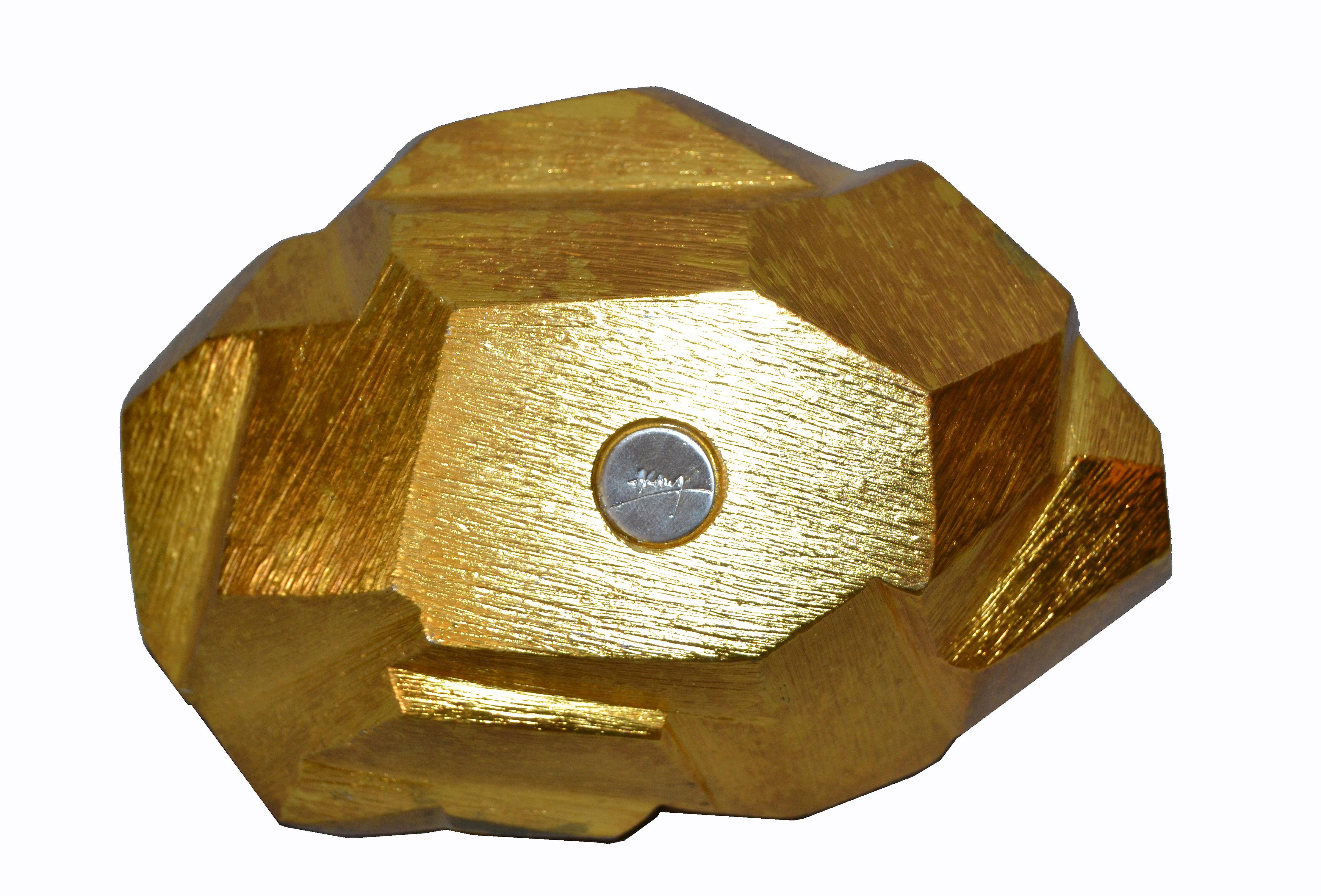 Art Deco Golden Rock Box by Michael Aram 3