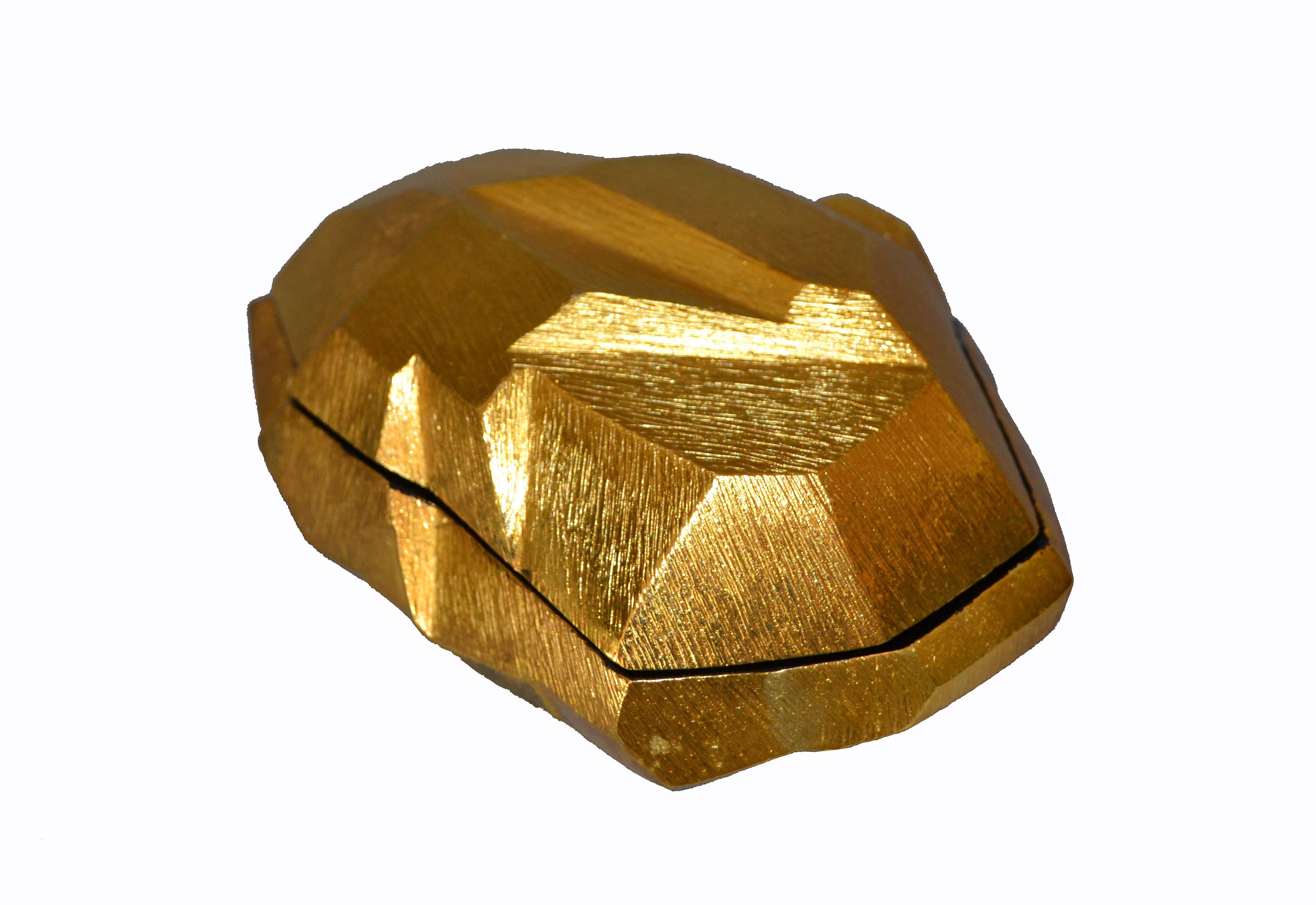 American Art Deco Golden Rock Box by Michael Aram