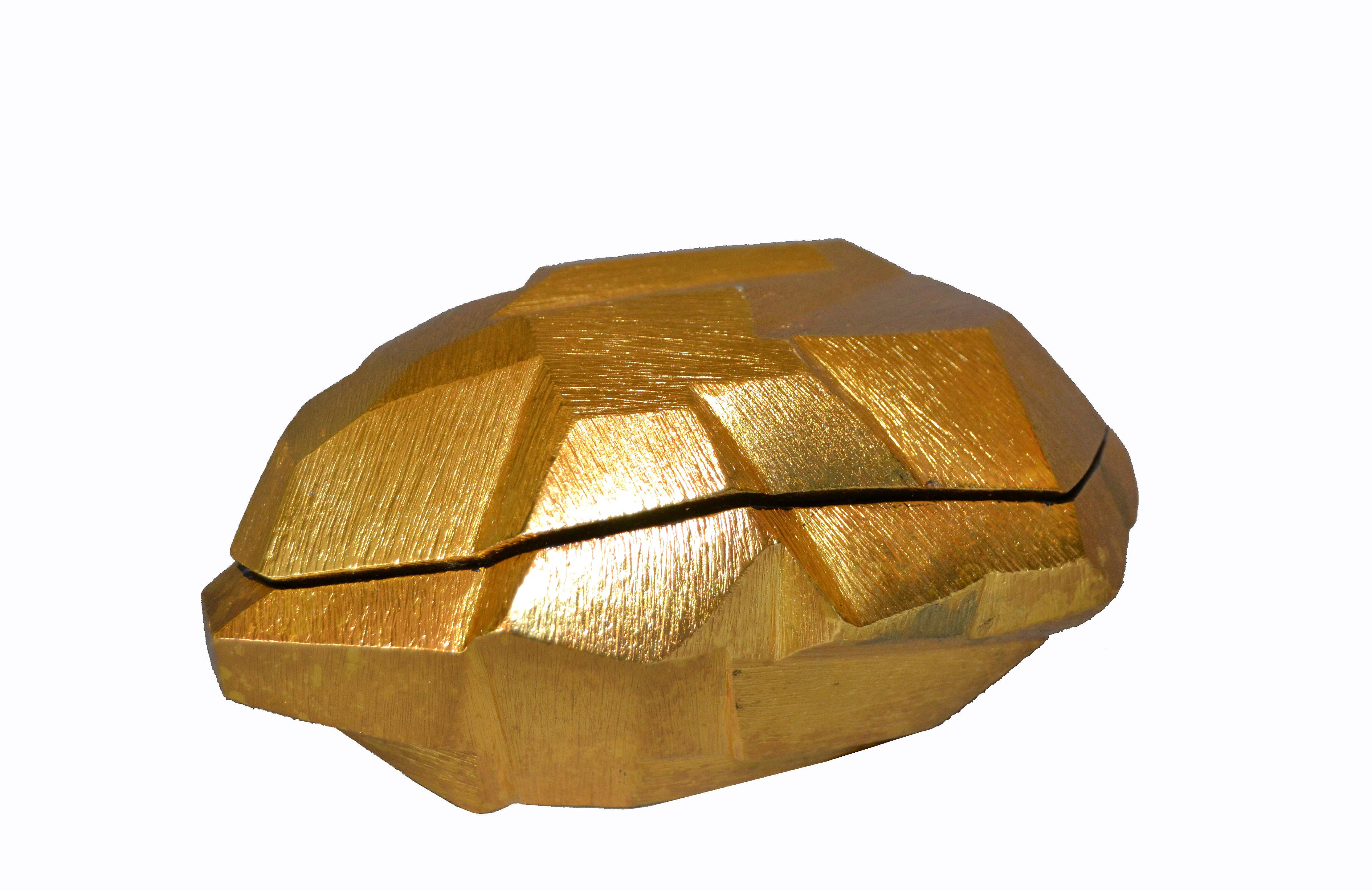 Art Deco Golden Rock Box by Michael Aram 1