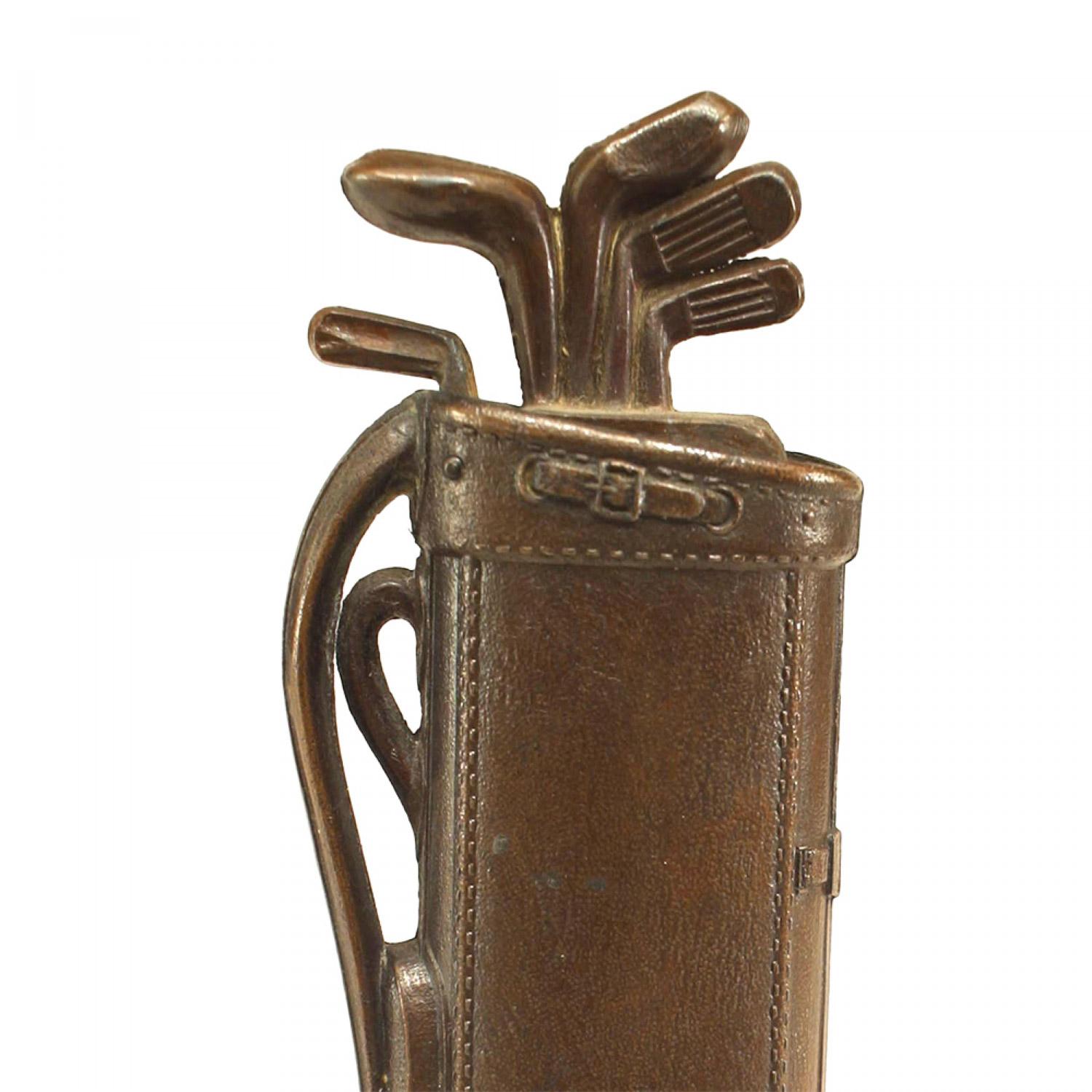 American Art Deco Golf Bag Lighter For Sale