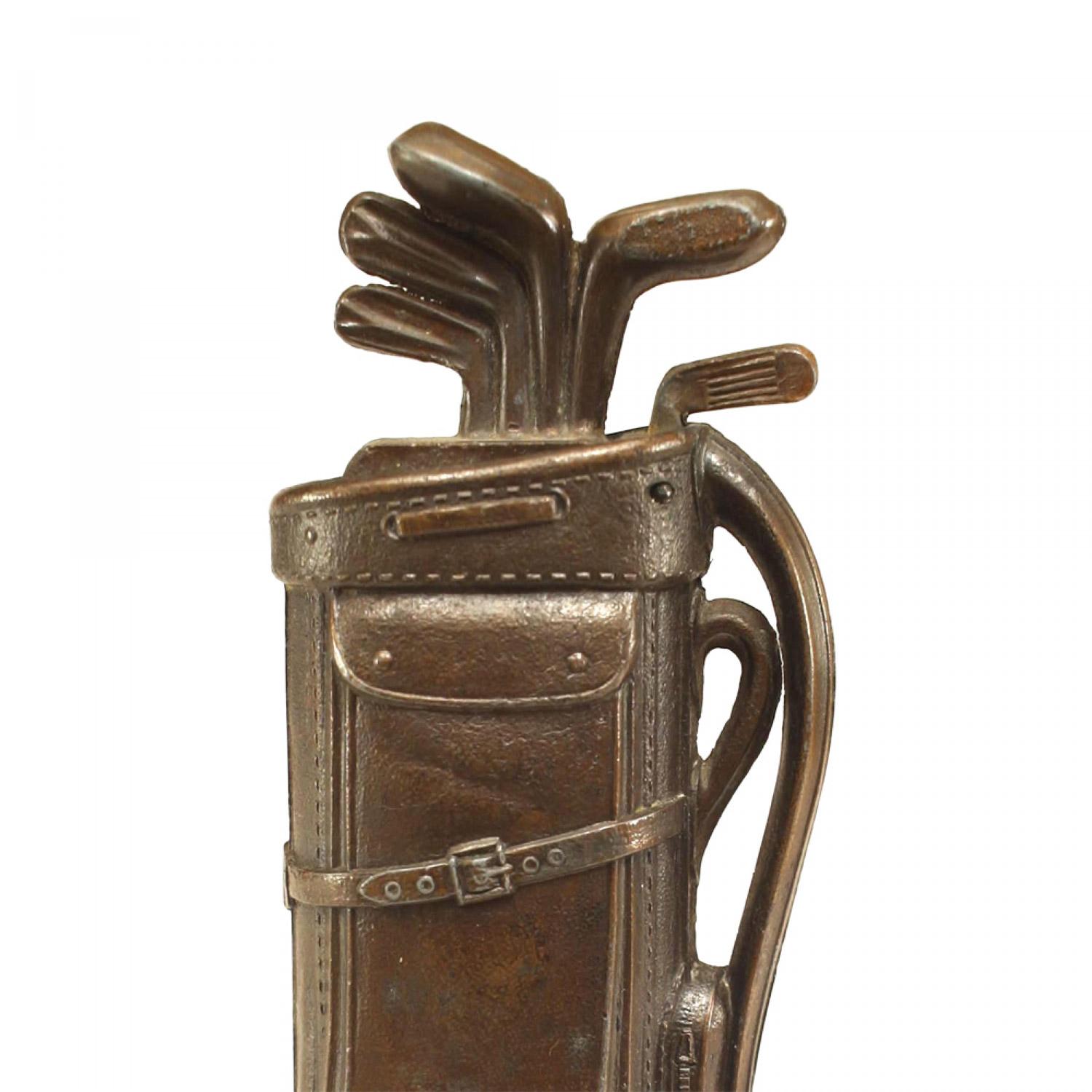 Art Deco Golf Bag Lighter In Good Condition For Sale In Queens, NY