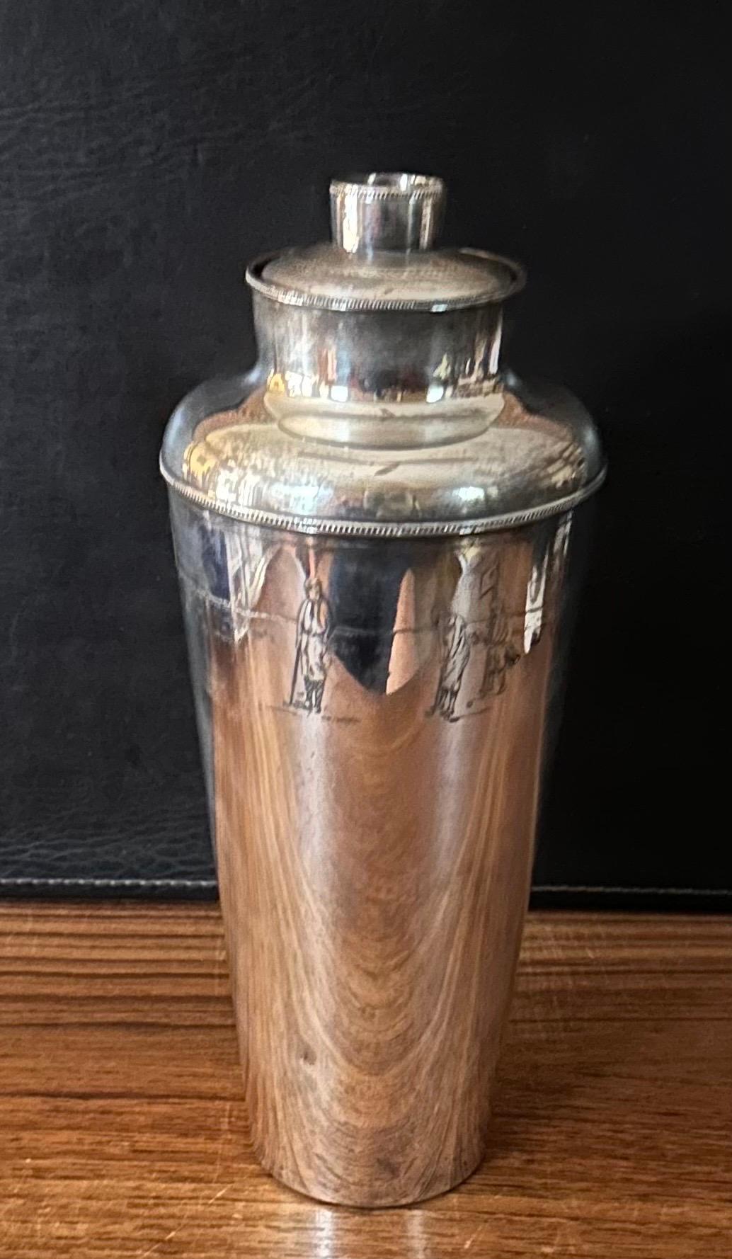 Art Deco Golf Motif Silver Plate Martini Shaker by Meriden Silver Plate Co. For Sale 4