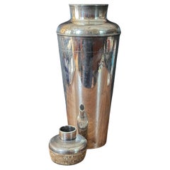 Art Deco Golf Motif Silver Plate Martini Shaker by Meriden Silver Plate Co.