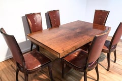 Art Deco Gondola Table with Walnut from France