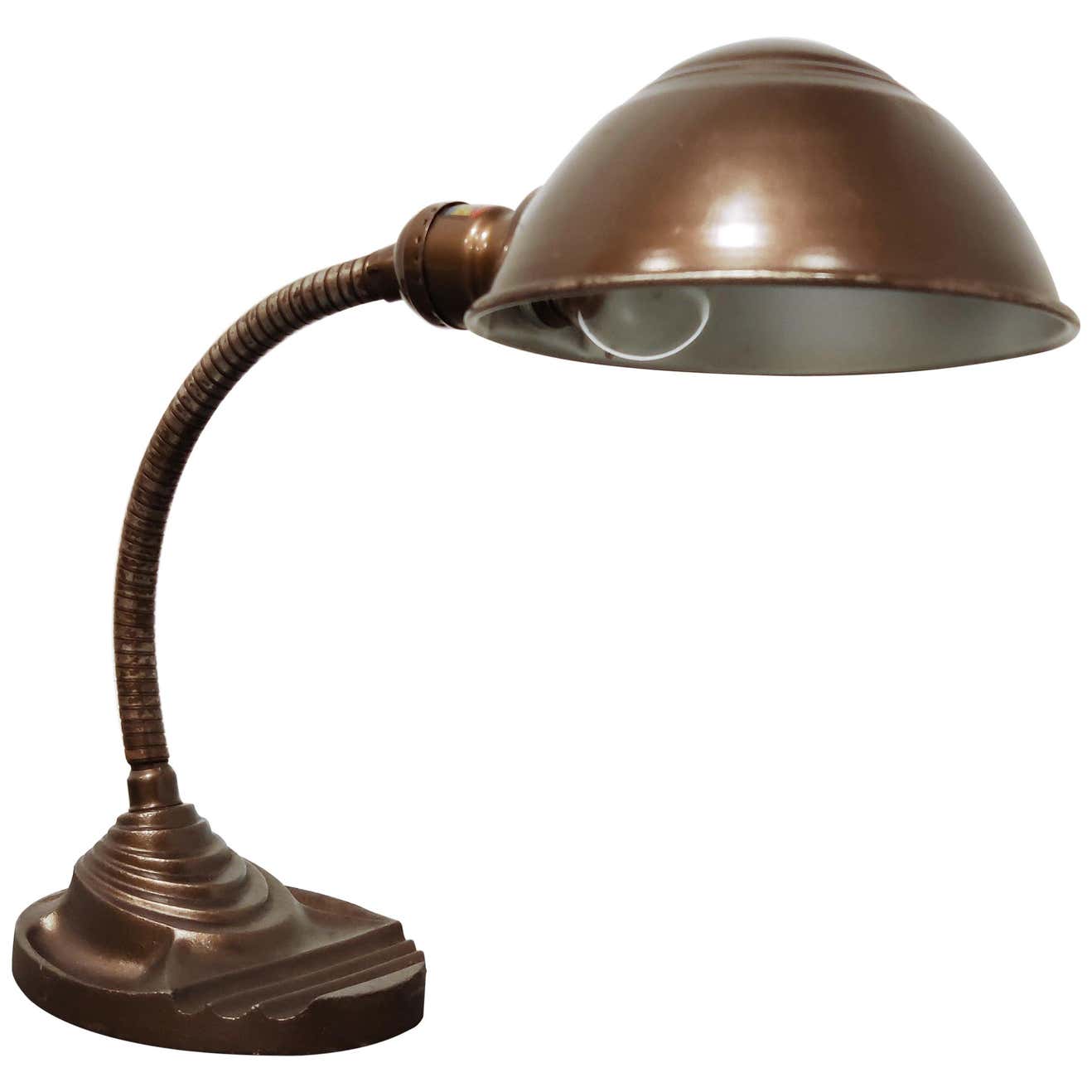 Art Deco Gooseneck Table Lamp by Eagle, 1950s at 1stDibs | eagle desk ...