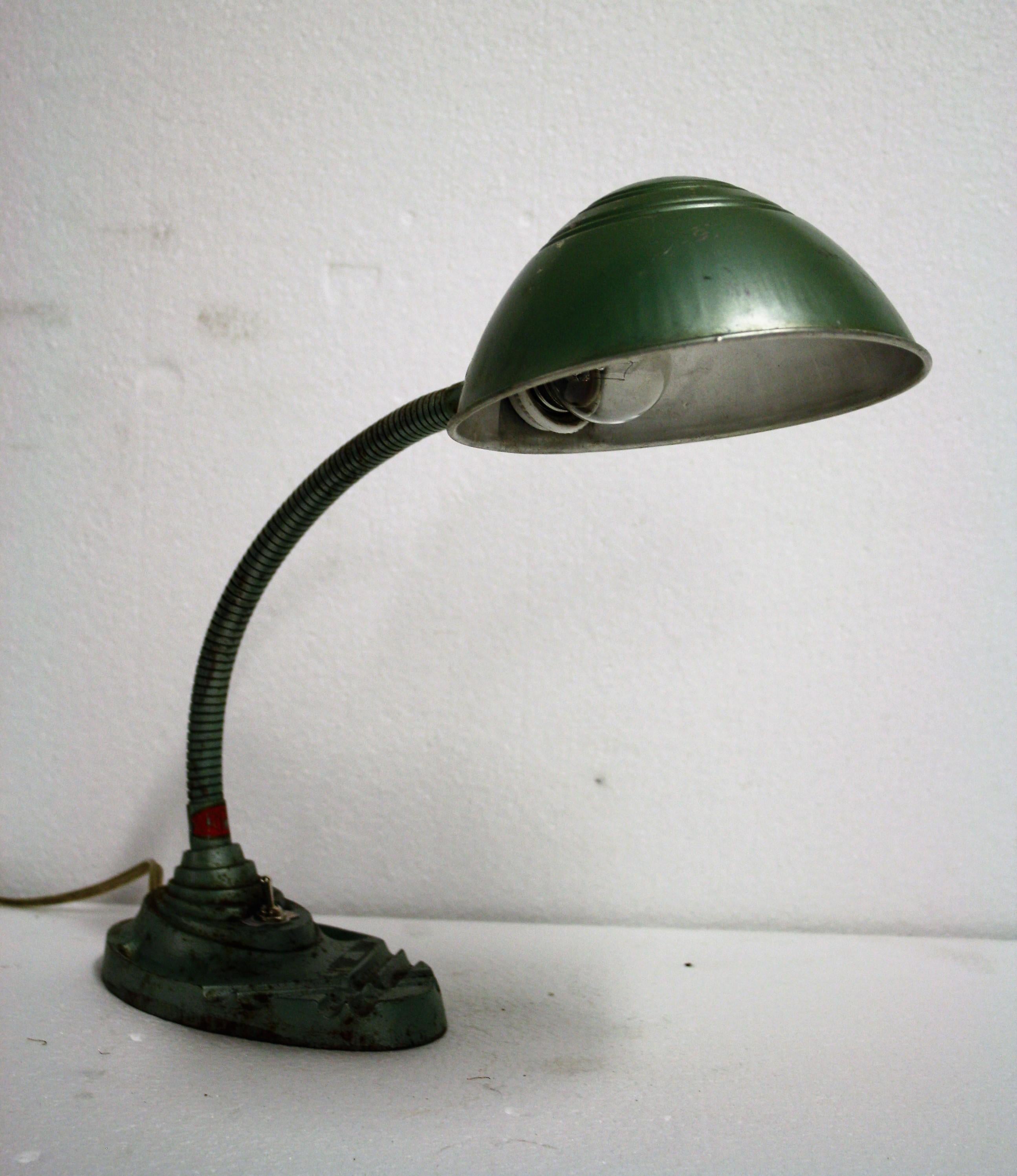 Art Deco Gooseneck Table Lamp by Erpe, 1930s, Belgium 4