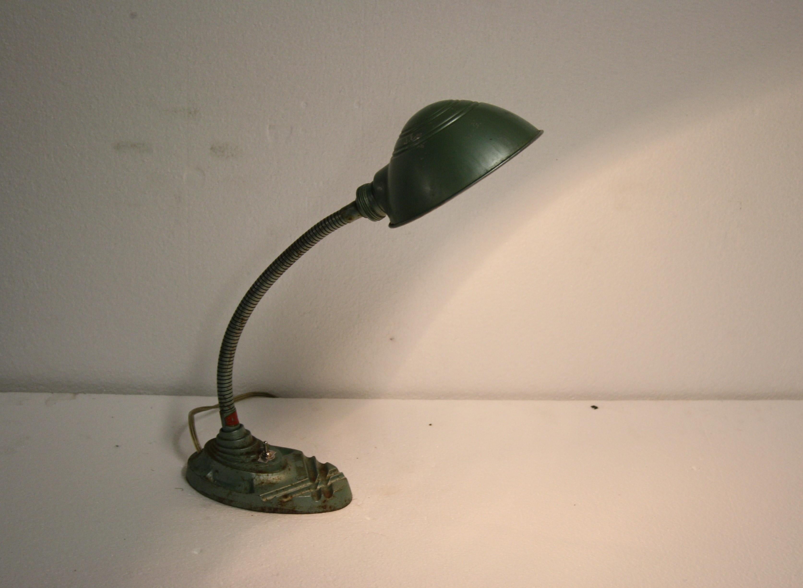 Art Deco Gooseneck Table Lamp by Erpe, 1930s, Belgium 1