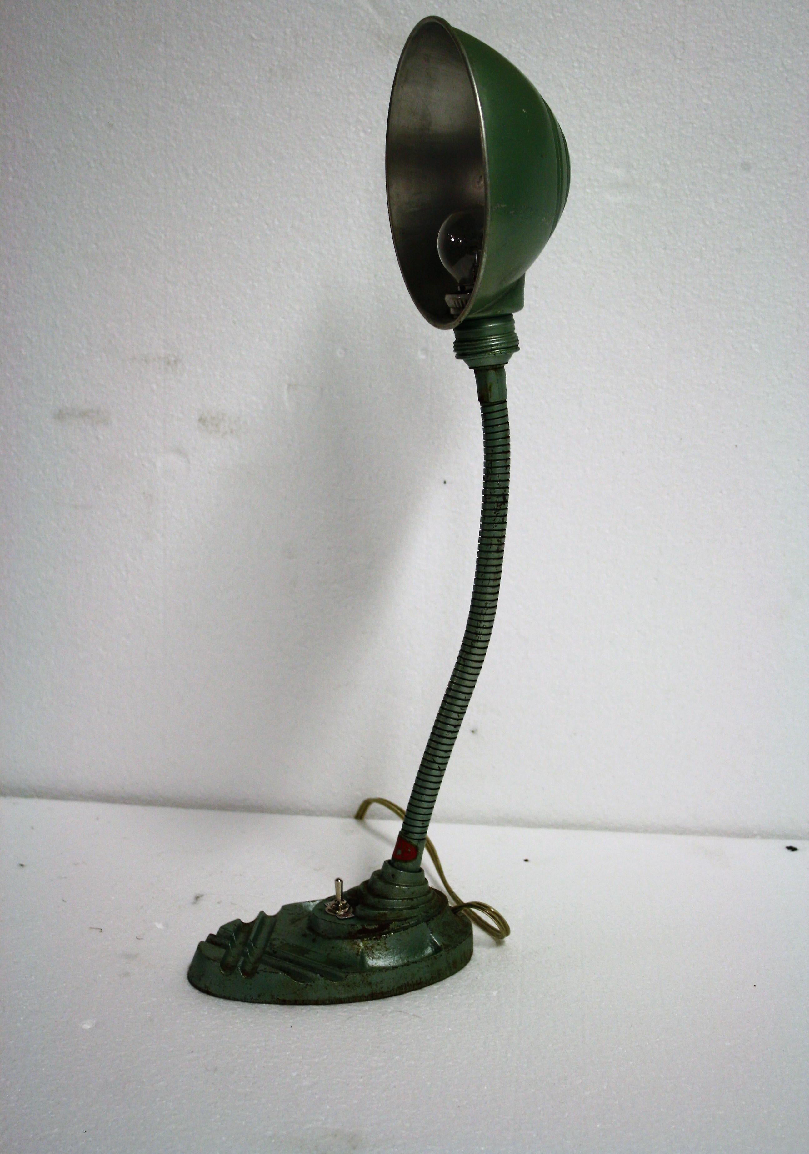 Art Deco Gooseneck Table Lamp by Erpe, 1930s, Belgium 1