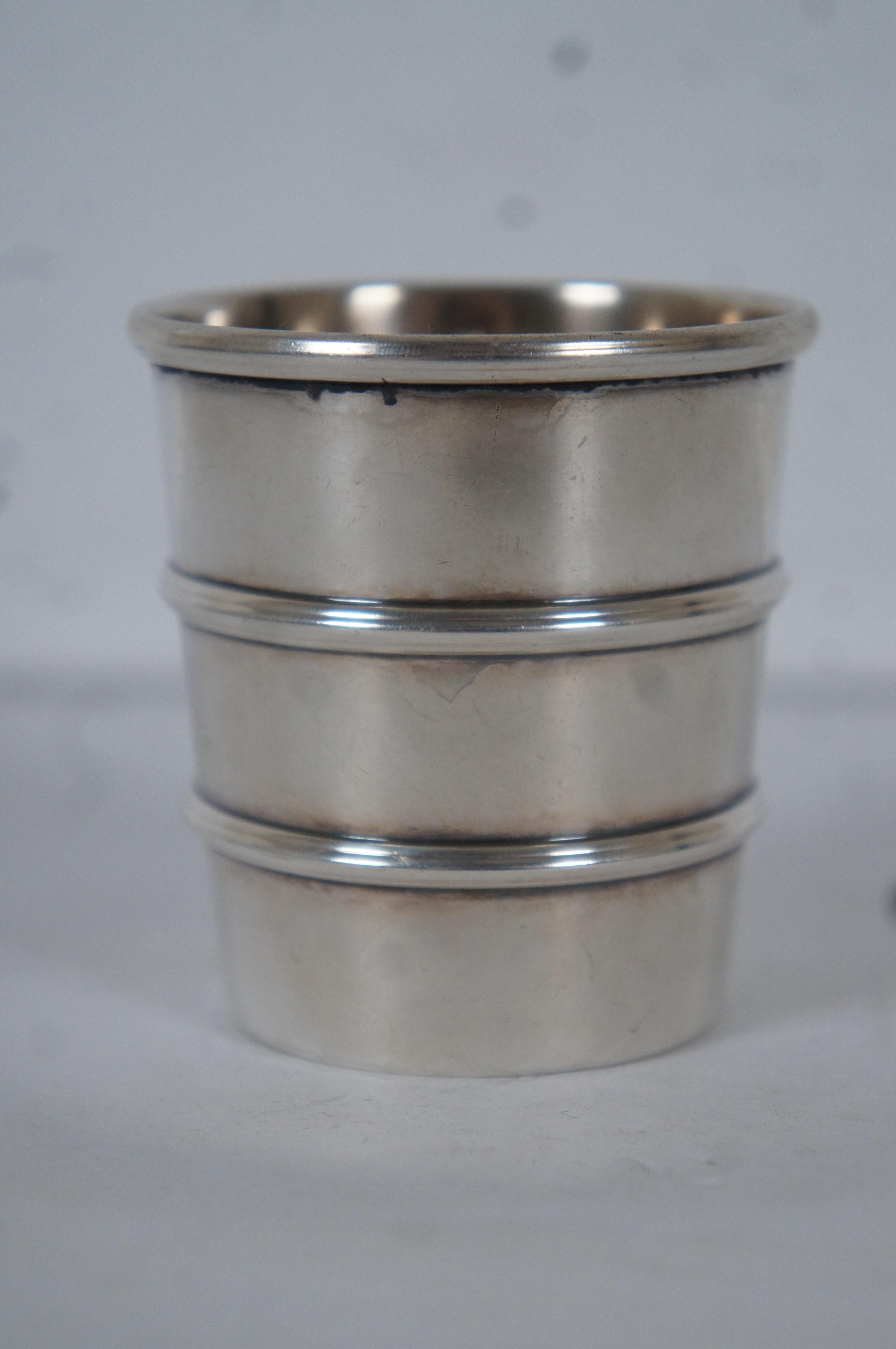 20th Century Art Deco Gorham Sterling Silver 354 Stoplight Enamel Jigger Bar Measure Cup 54g