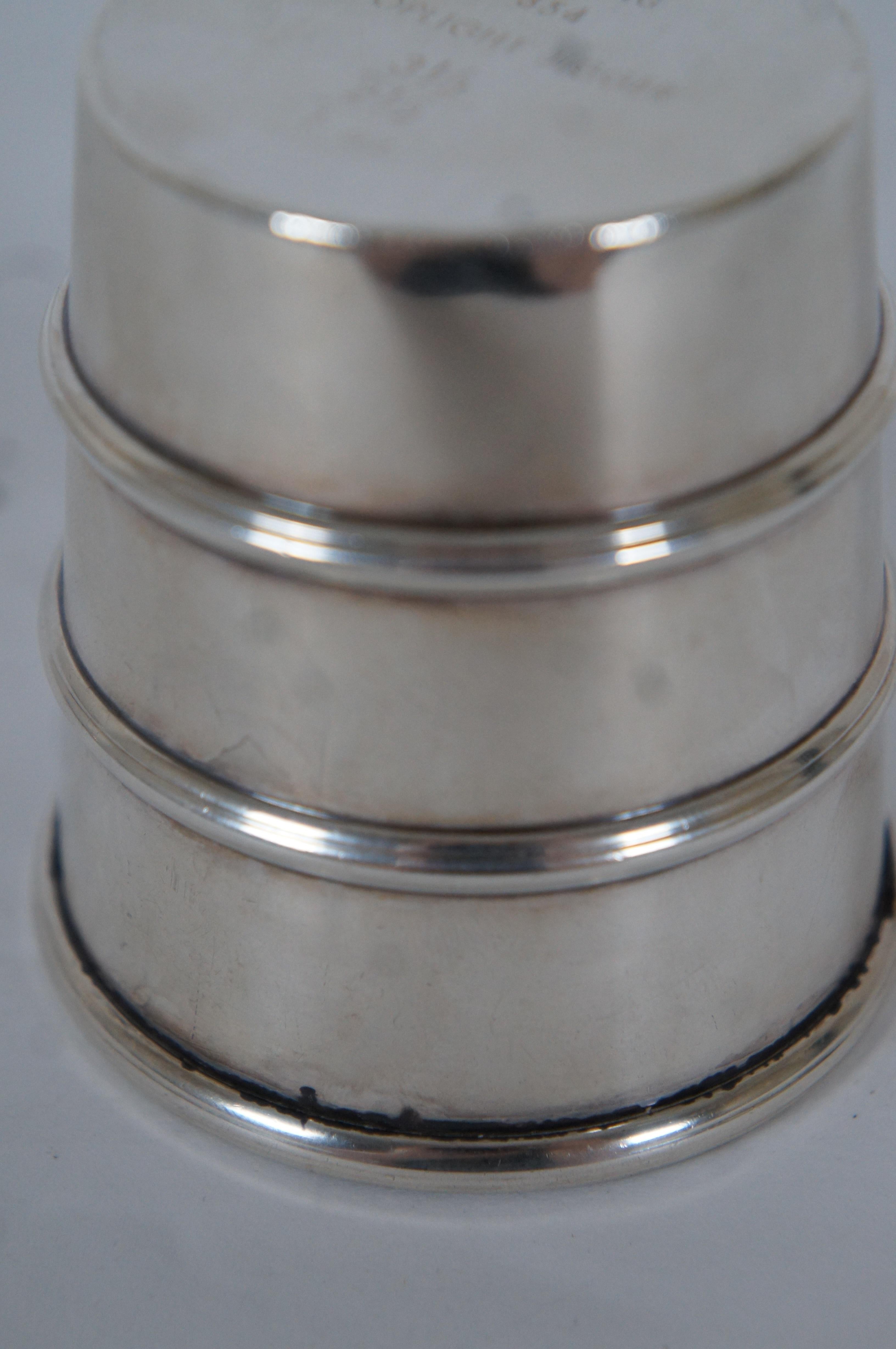 Art Deco Gorham Sterling Silver 354 Stoplight Enamel Jigger Bar Measure Cup 54g 4