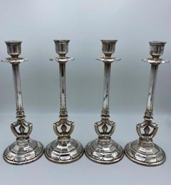 Art Deco Gorham Sterling Silver Candlesticks, Set of 4