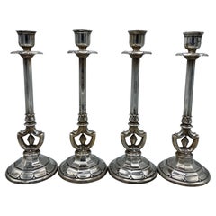 Set de 4 chandeliers Art Déco Gorham en argent sterling