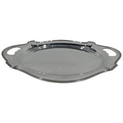 Art Deco Gorham Sterling Silver Serving Tray in Plymouth Pattern