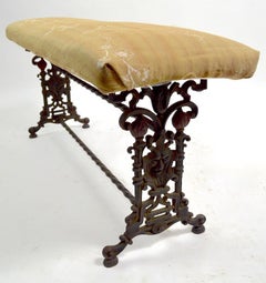 Art Deco Gothic Revival Cast Iron Window Bench