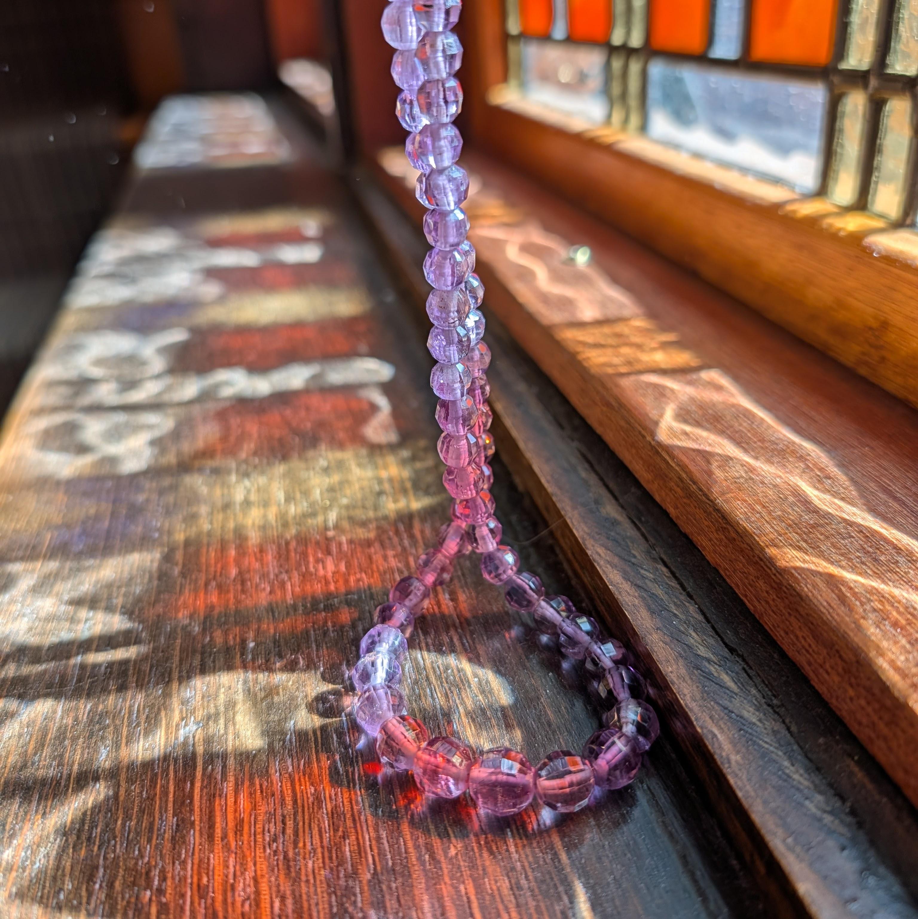Collana di ametista sfaccettata in stile Art Déco, 1920 ca. in vendita 6