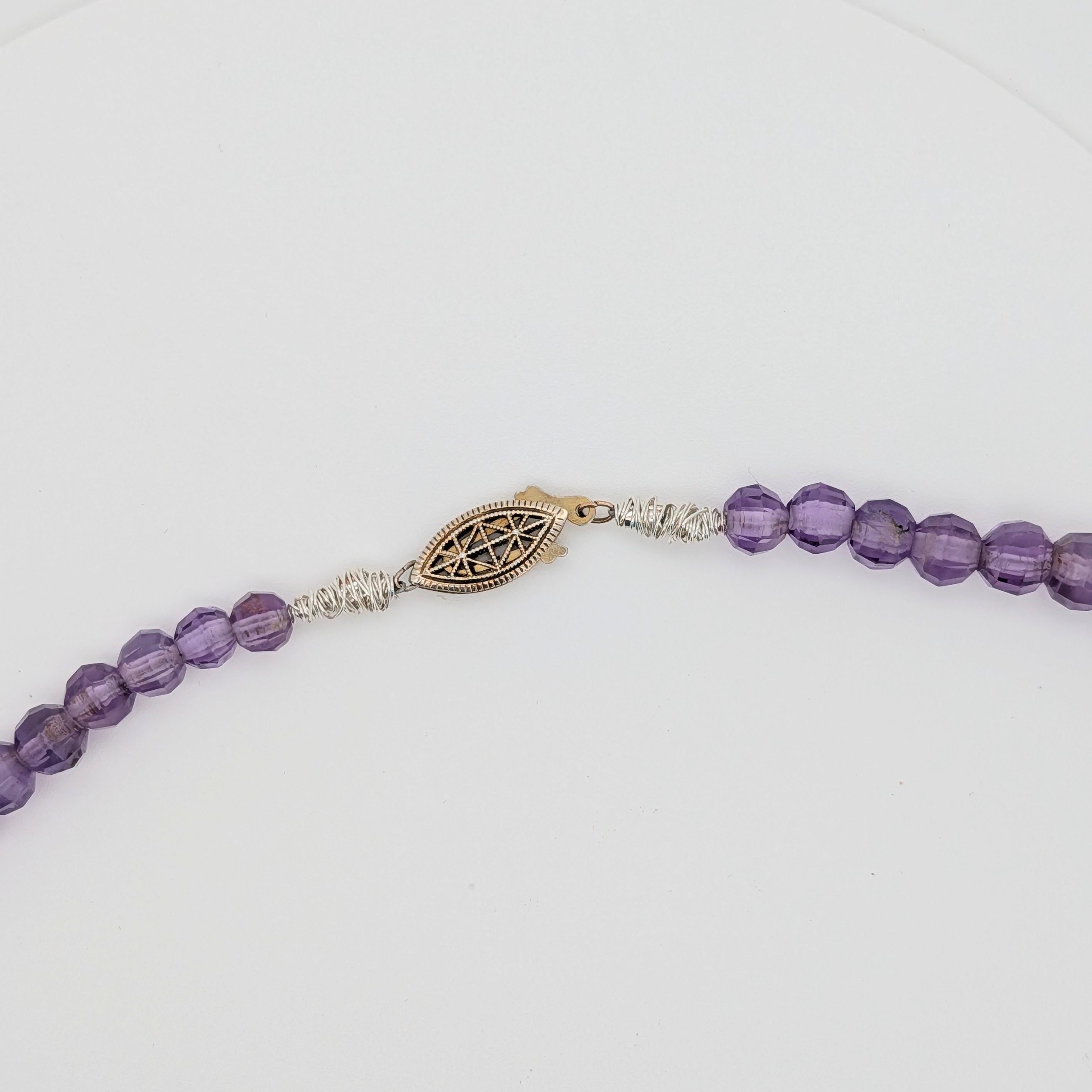 Collana di ametista sfaccettata in stile Art Déco, 1920 ca. in vendita 1