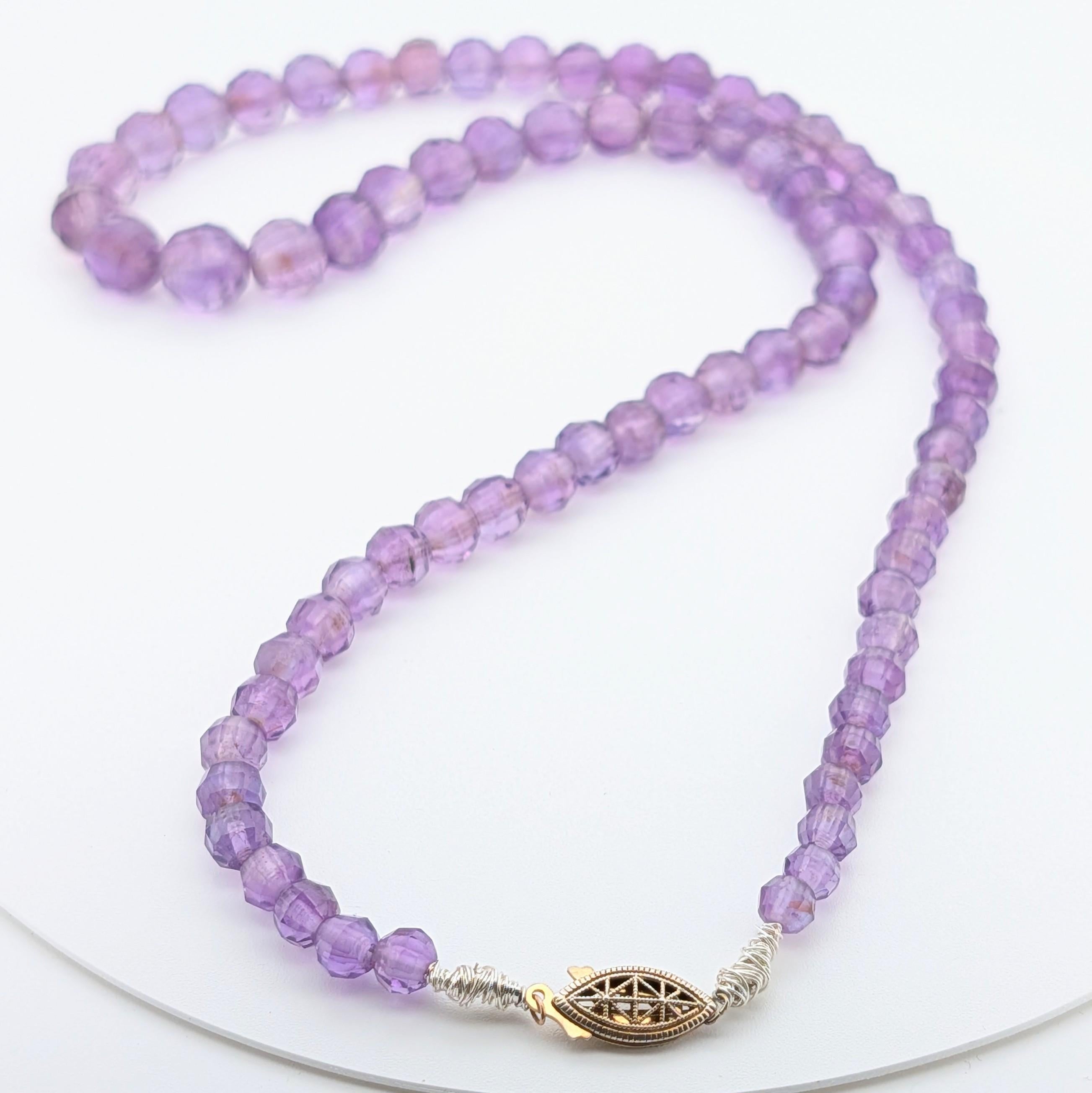 Collana di ametista sfaccettata in stile Art Déco, 1920 ca. in vendita 2
