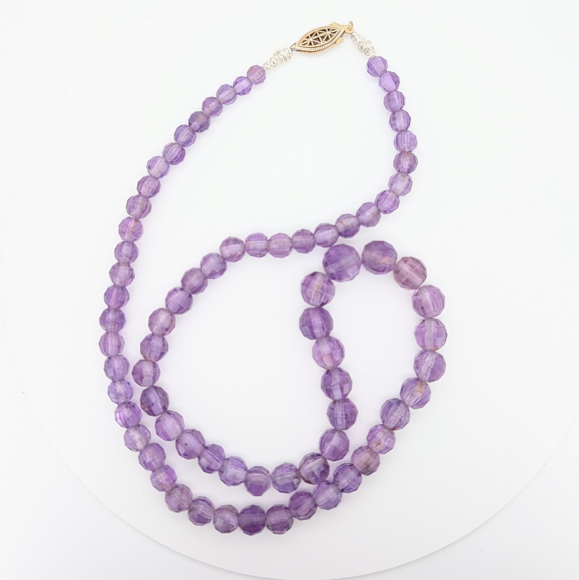 Collana di ametista sfaccettata in stile Art Déco, 1920 ca. in vendita 3
