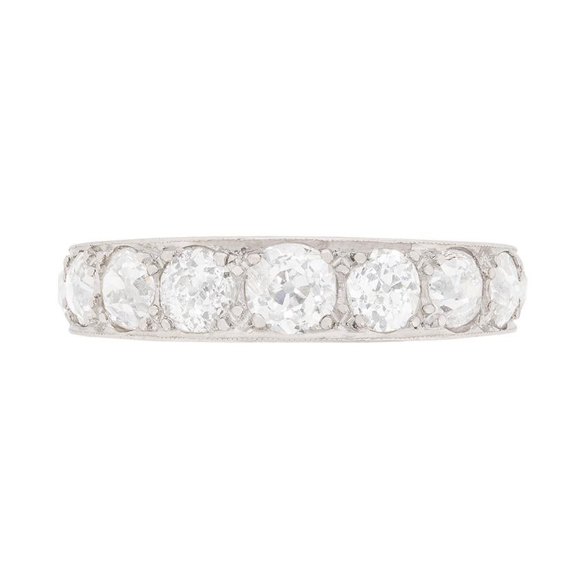 Art Deco Graduated Full Diamond Eternity Ring, circa 1920s