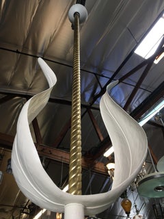 Art Deco Grand Hollywood Theater Palm Leaf Ceiling Pendant