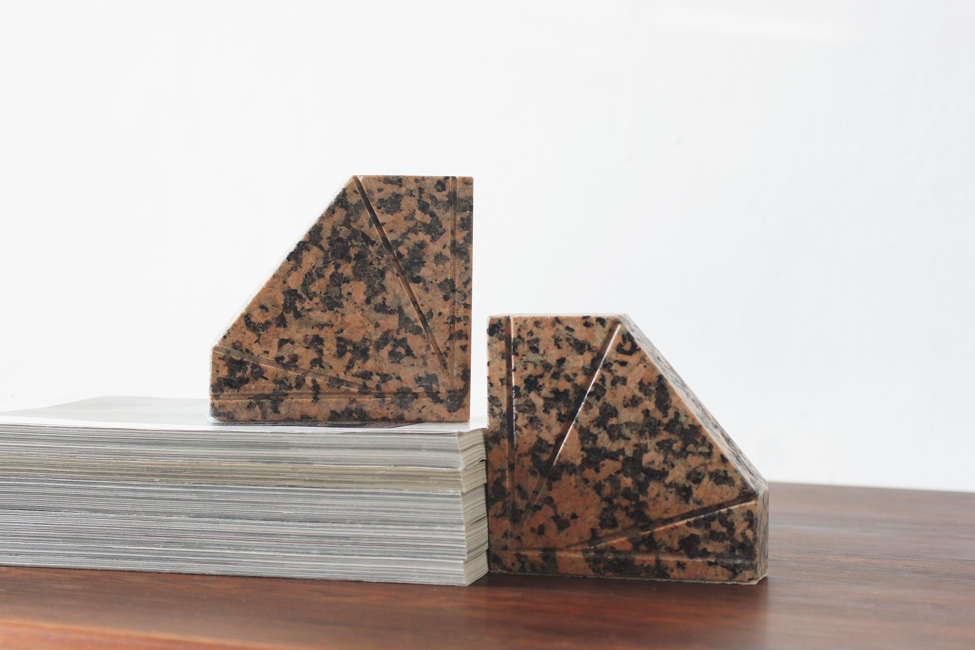 Art Deco Granite Bookends, Set of 2 For Sale 2