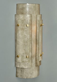 Art Deco Gray Murano Glass Sconces