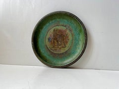Art Deco 'Great Dane' Bronze Tray by Holger Fridericias, 1930s