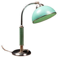 Antique Art Deco Green Bakelite Desk Lamp Bauhaus Style, 1920 Germany