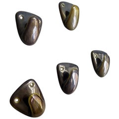 Art Deco Green Ceramic Hangers
