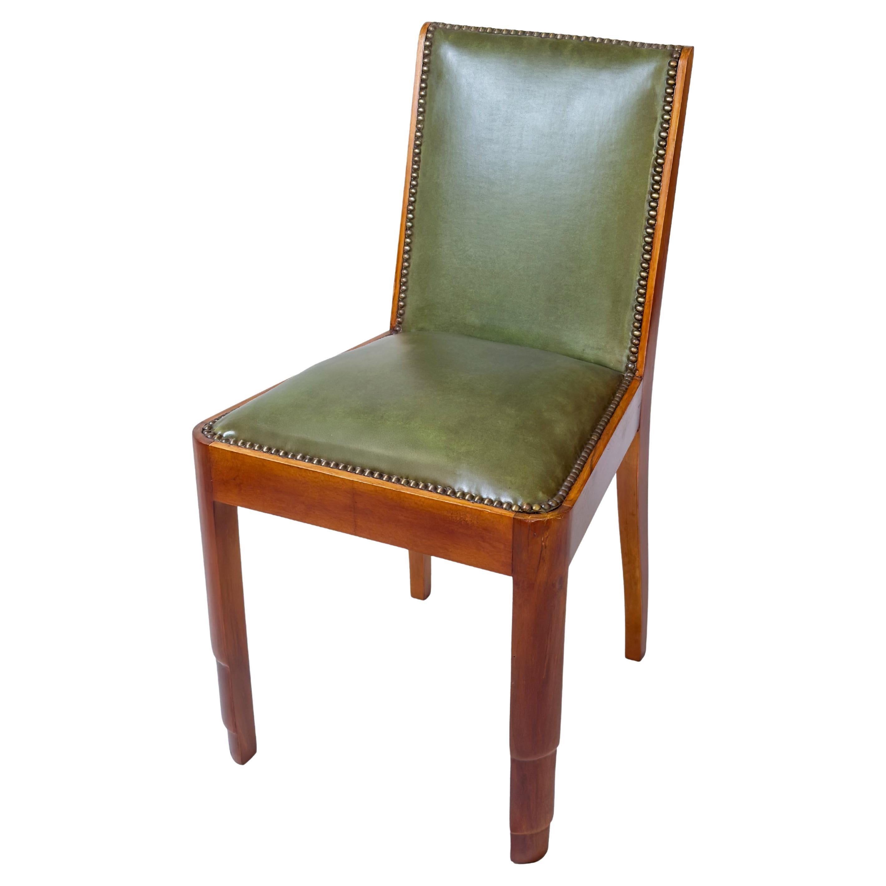 Art Deco Green Chair, 20th Century