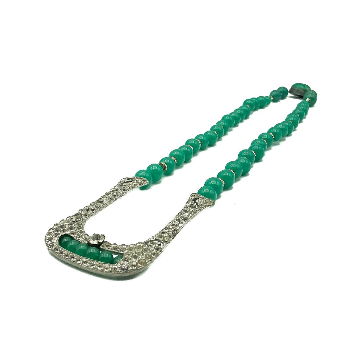 green chalcedony necklace