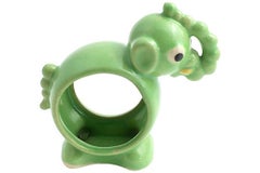 Art Deco Green Elephant Towel Napkin Holder
