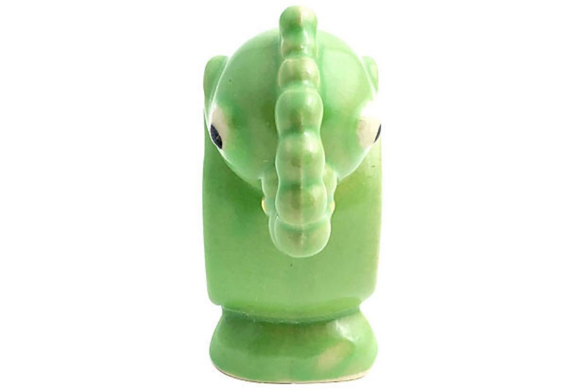 Servilletero Art Decó Elefante Verde Japonés en venta