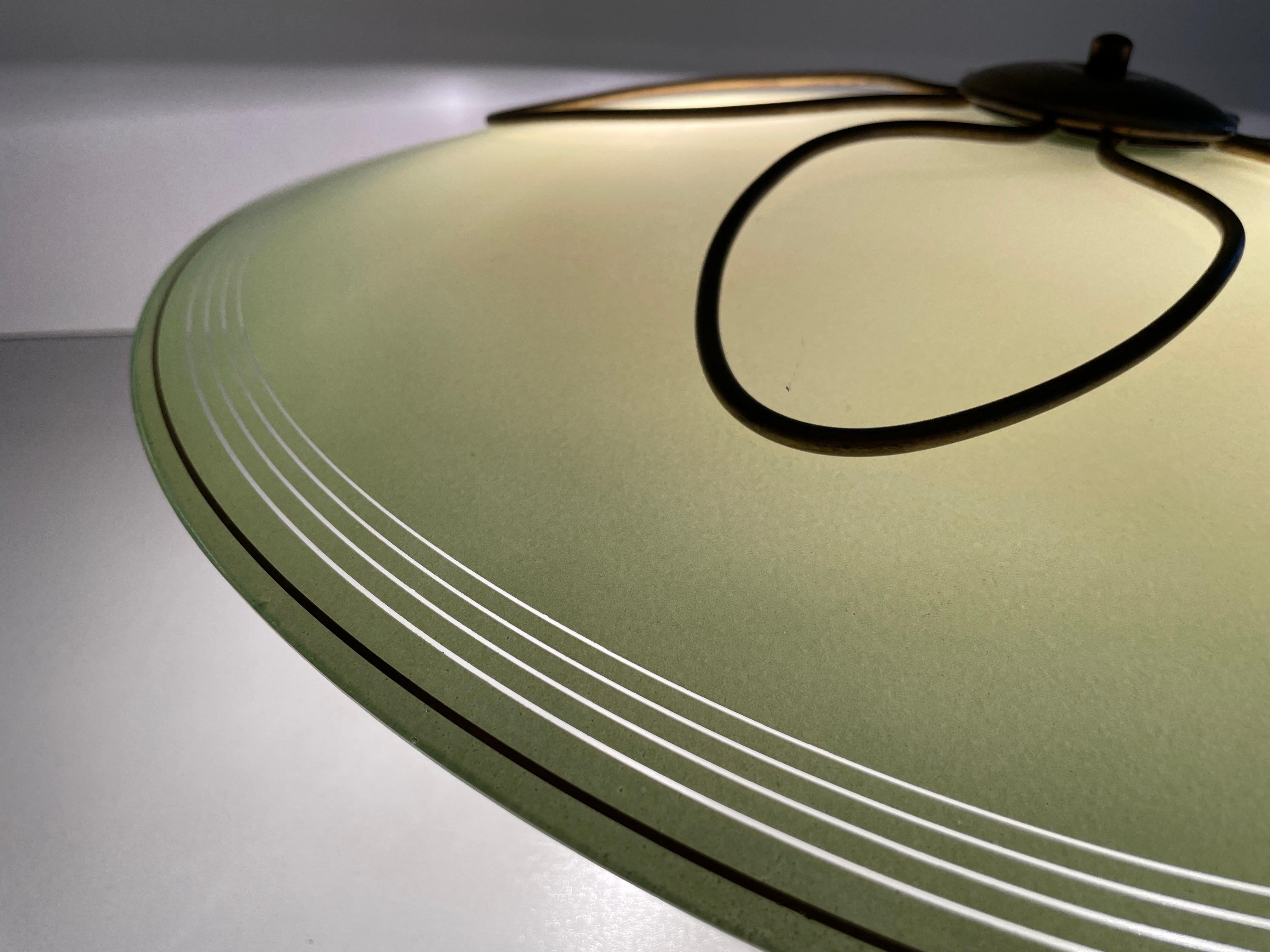 Lampada da soffitto in vetro verde Art Deco, anni '1940, Germania in vendita 12