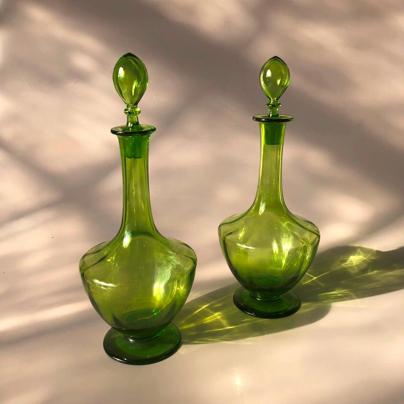 Autrichien The Artful Green Glass Set, Autriche, années 1920 en vente