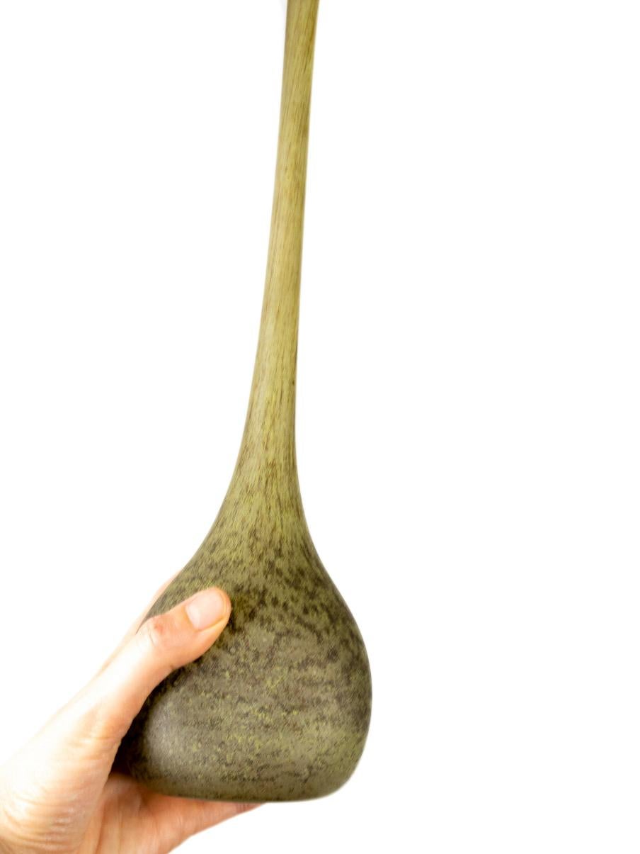 Jarrón Art Decó de vidrio verde, Francia, Delatte en venta 1