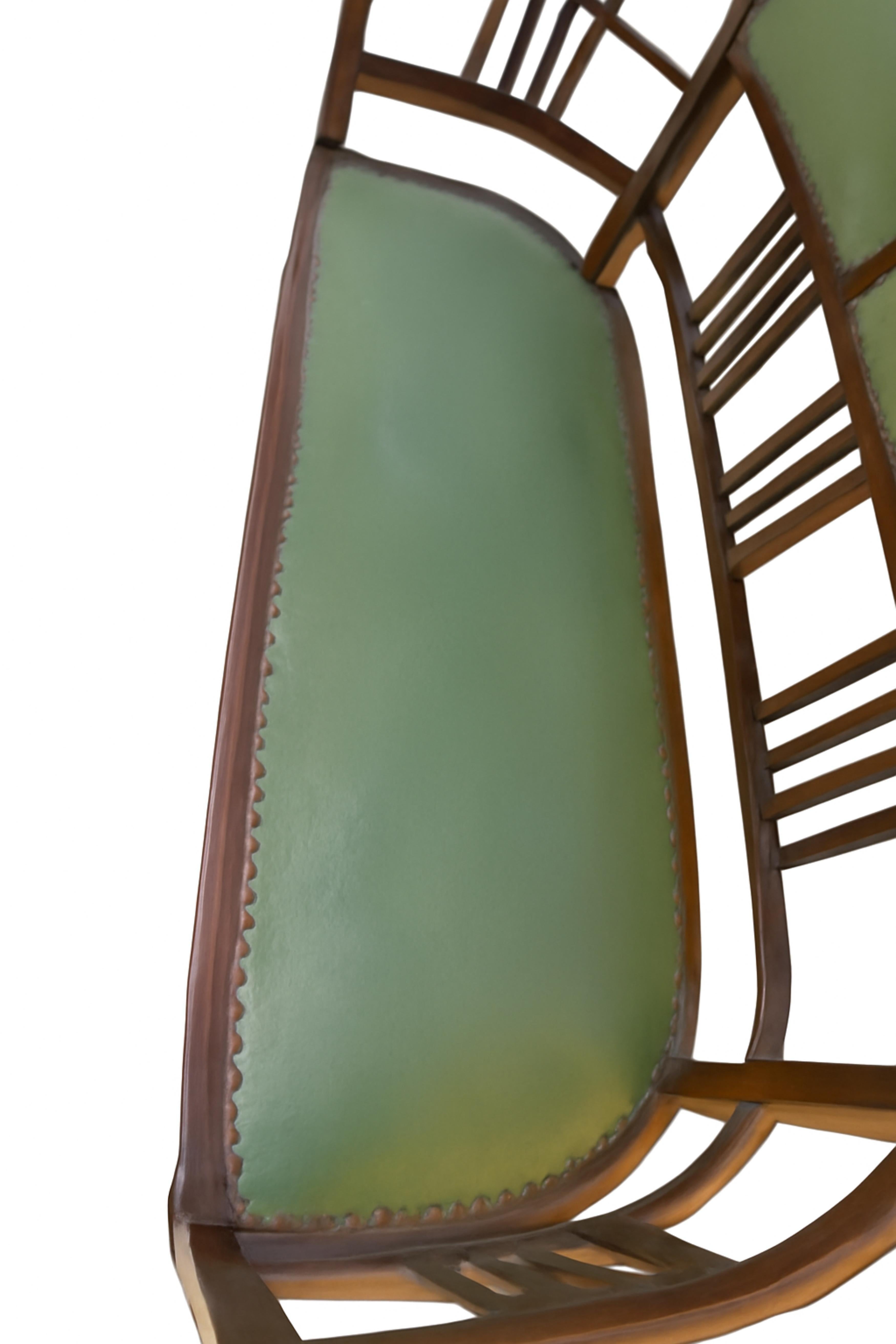 Canape in pelle verde Art déco, anni '40 In condizioni buone in vendita a Lisbon, PT