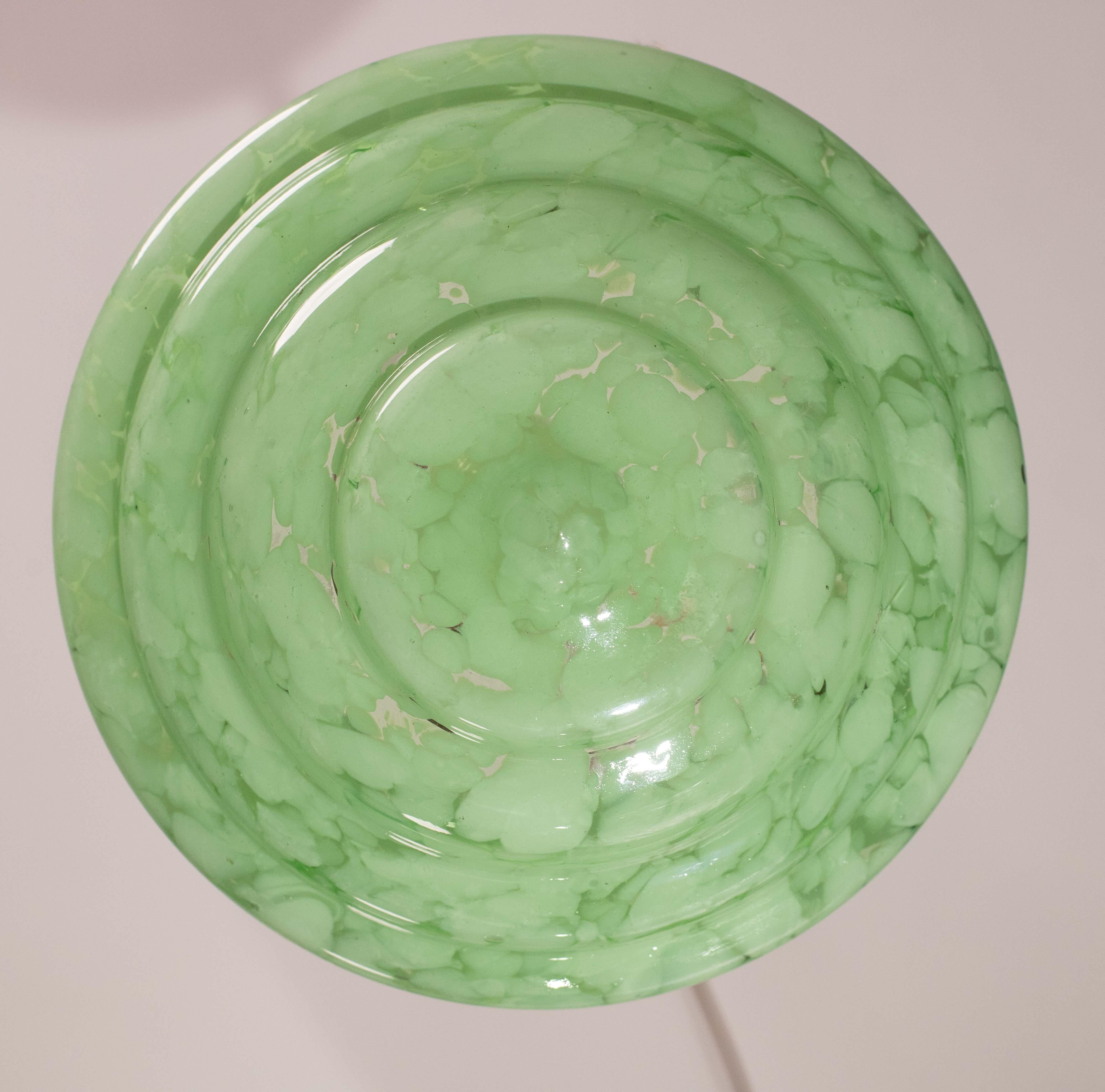 Art Decò Green Murano Glass Pendant, 1950 For Sale 7