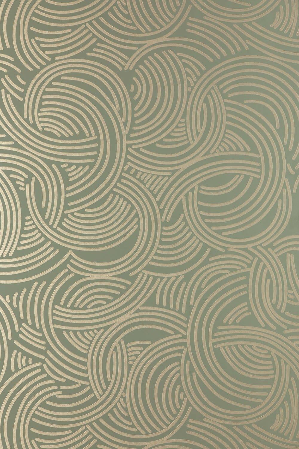 Art Deco green Tourbillon BP 4808 farrow and ball hand-printed wallpaper, UK. Custom printed by hand in Dorset, England. Lovely texture. Farrow and Ball uses their luxurious, highly-pigmented wall paints for their wallpapers. 


Our Tourbillon