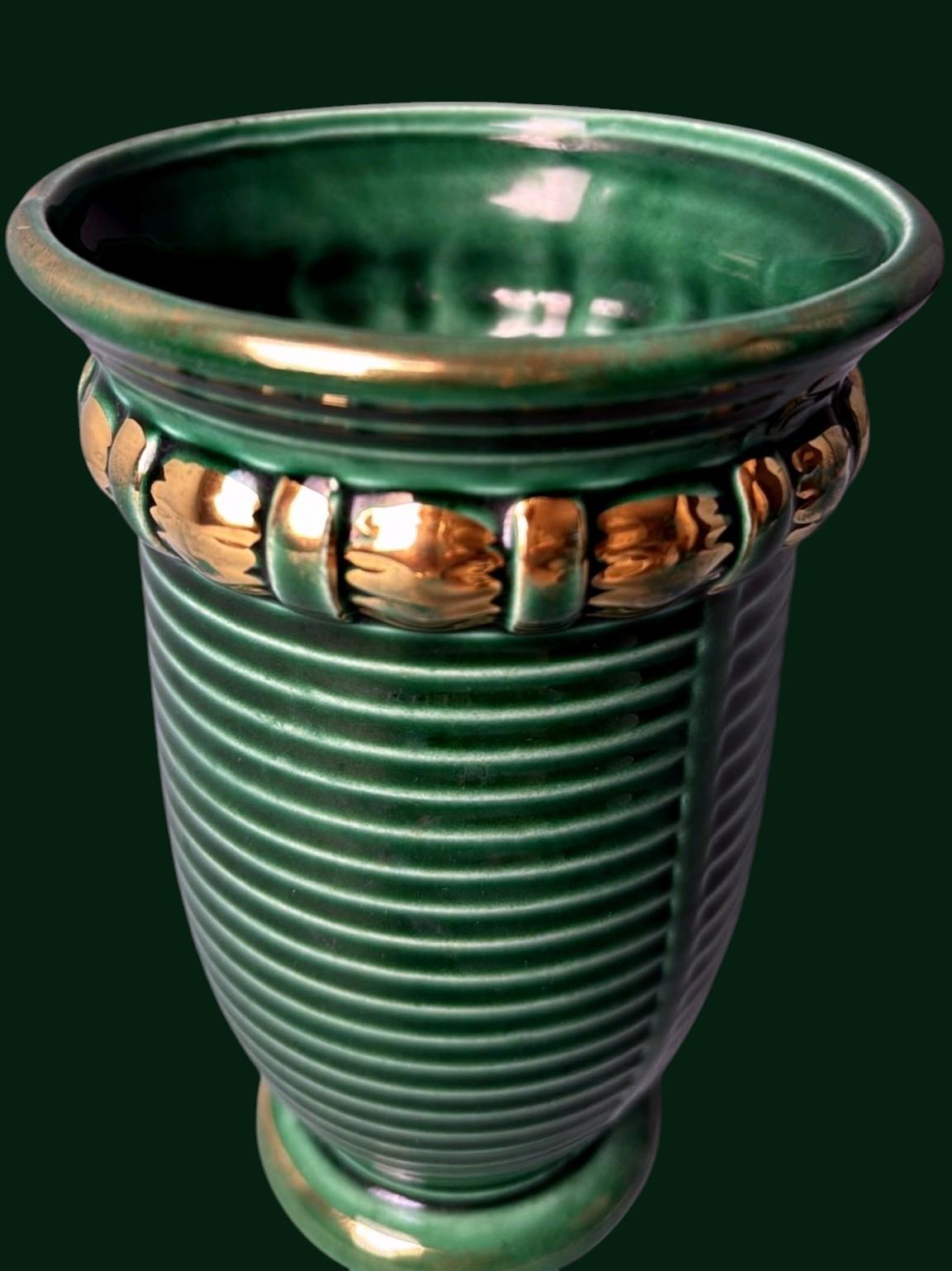 Art Déco Vaso Greene & Greene, Ceramica Barbotine, Poët-Laval (Francia) in vendita