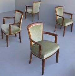 Sedie da sala da pranzo in velluto verde Artful Green di H. Pander & Zonen Olanda, anni '30