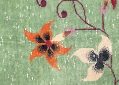 Art Deco Green Wool Nichols Chinese Rug Circa 1920s